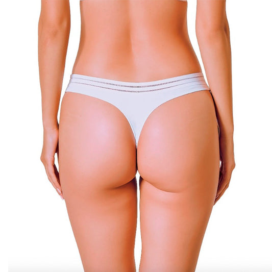 Weißer String aus Baumwolle von Huit8 Lingerie aus der Kollektion Sweet Coton - Rückansicht