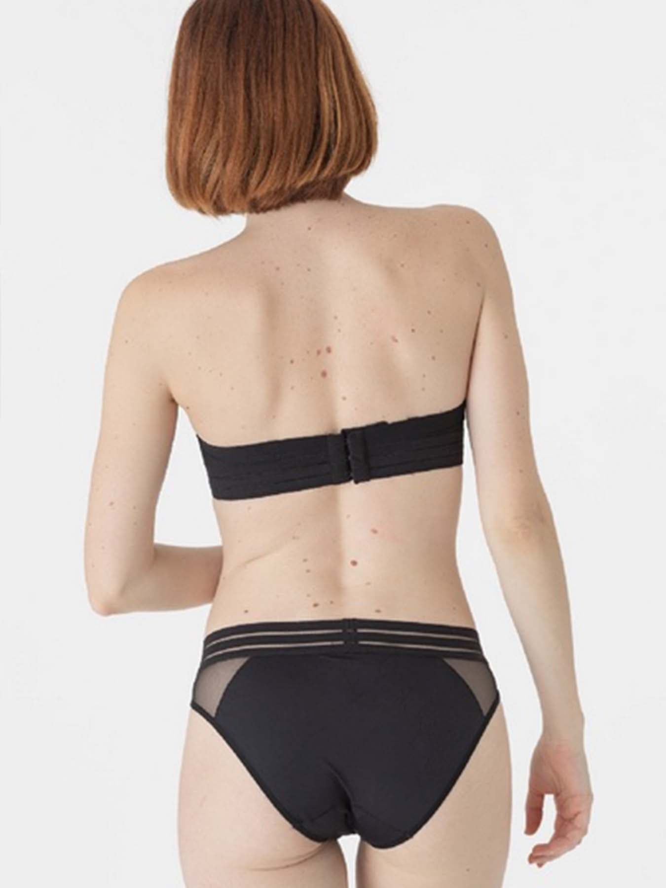 Maison Lejaby - Nufit- Trägerloser Bandeau-BH in schwarz - Rückansicht