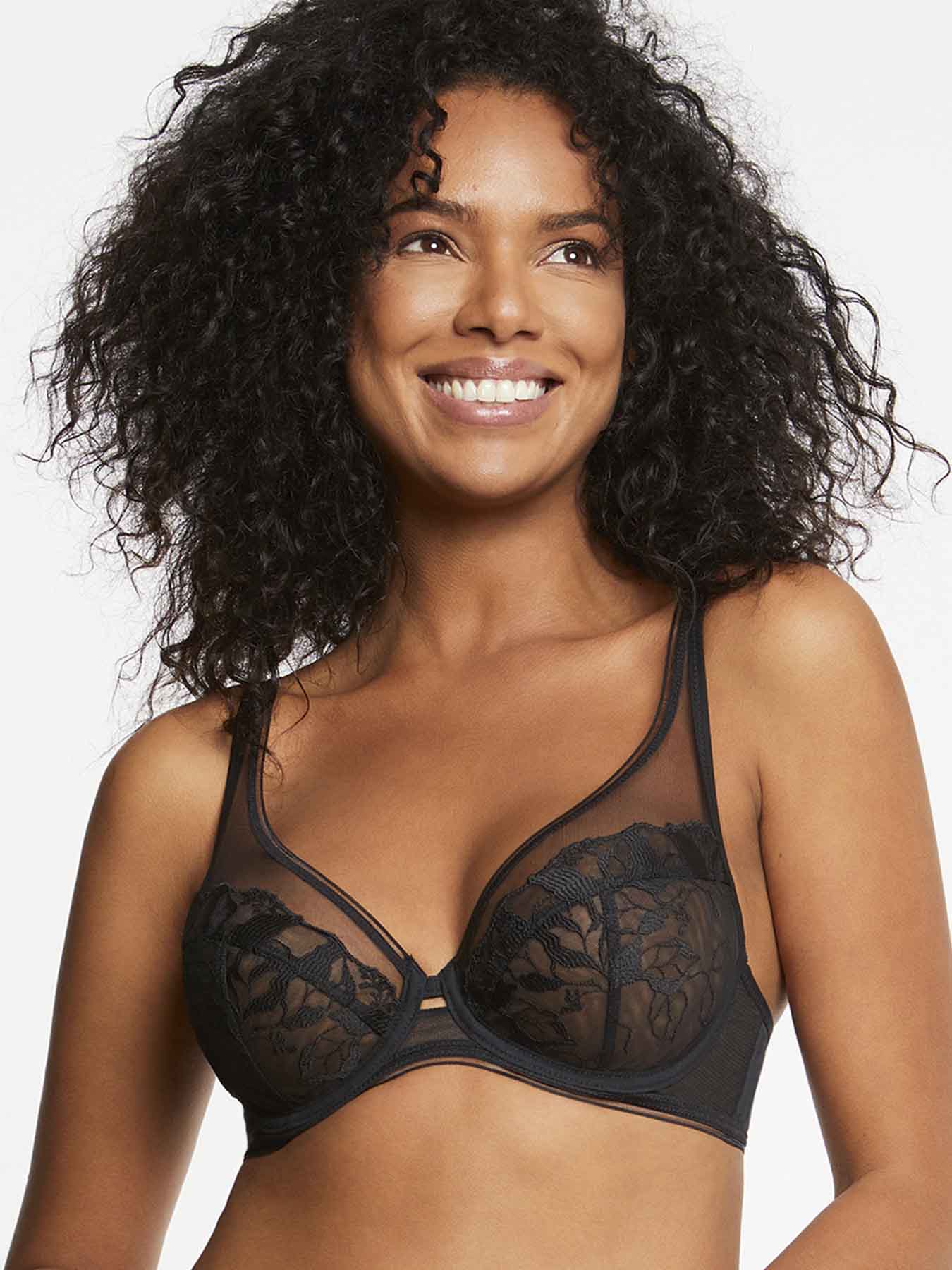 Maison Lejaby Sin - Elegant embroidery bra to H cup in black