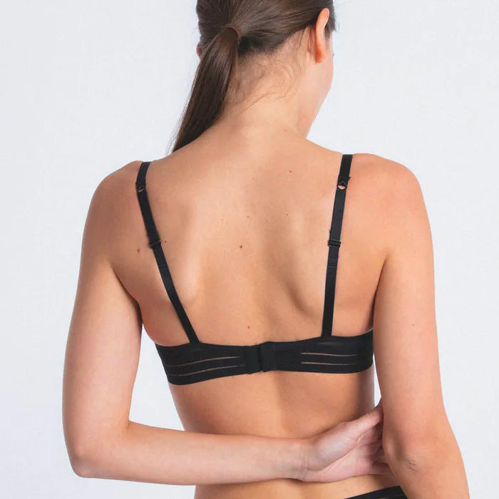 Schwarzer PushUp-BH aus der Dessous-Serie Nufit von Maison Lejaby - Rückansicht
