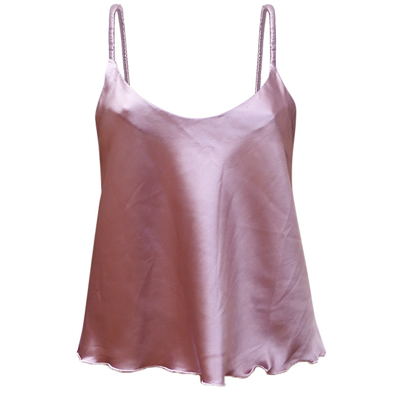 Elegantes Camisole aus Seide in Farbe rosenholz von fishbelly Lingerie Berlin - handmade