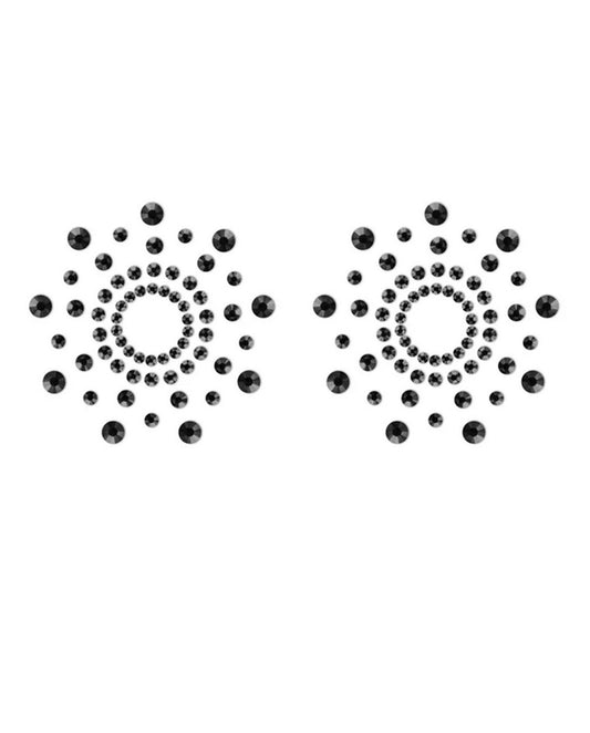 Selbstklebende Brustwarzenverzierung "Mimi" aus schwarzen Strasssteinen zur Brustwarzenverzierung von Bijoux Indiscrete