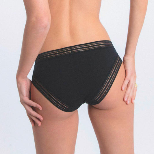 Schwarzer Spitzenslip aus der Serie Miss Lejaby von Maison Lejaby - Rückansicht