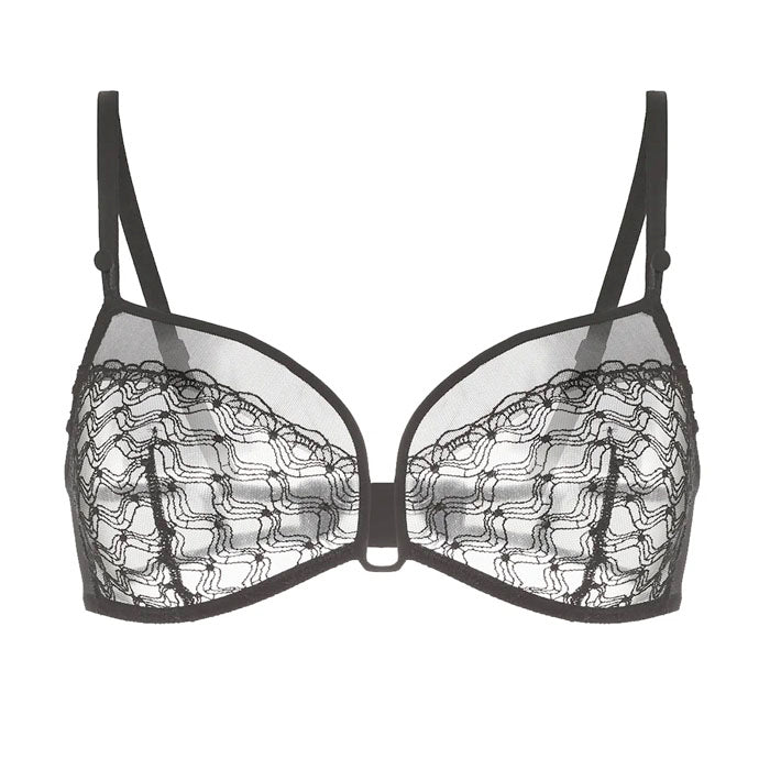 Produktansicht Bralette Rose ohne Bügel von Simone Pérèle mit ultratiefem Ausschnitt und formgebendem U-Draht vorne