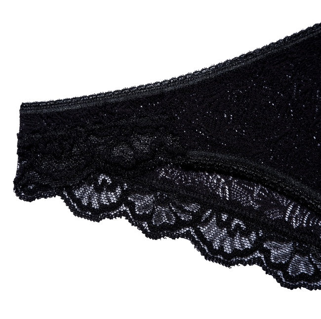 Detailansicht Slip Fabienne Underprotection aus schwarzer Spitze