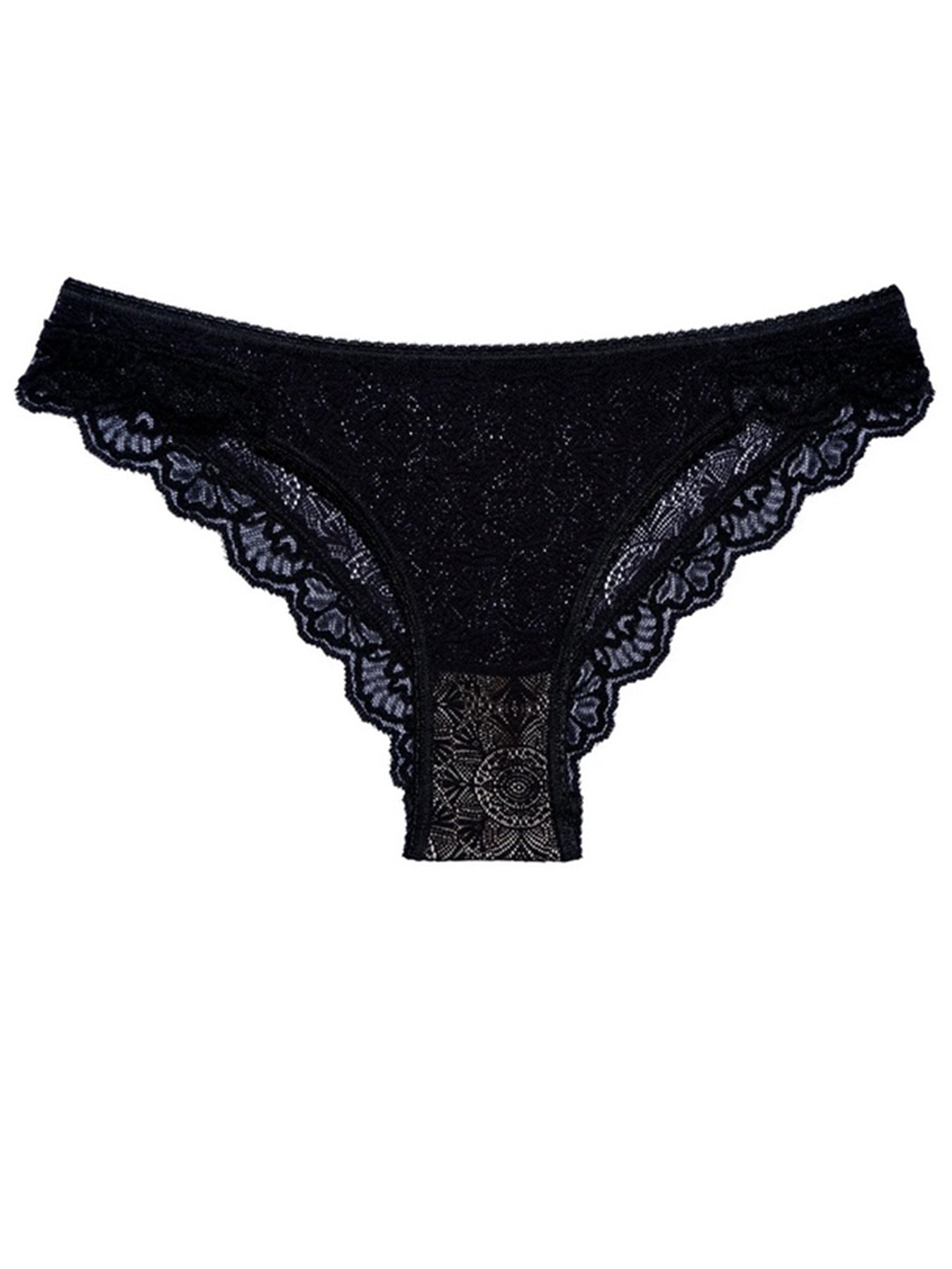 Slip Fabienne Underprotection aus schwarzer Spitze
