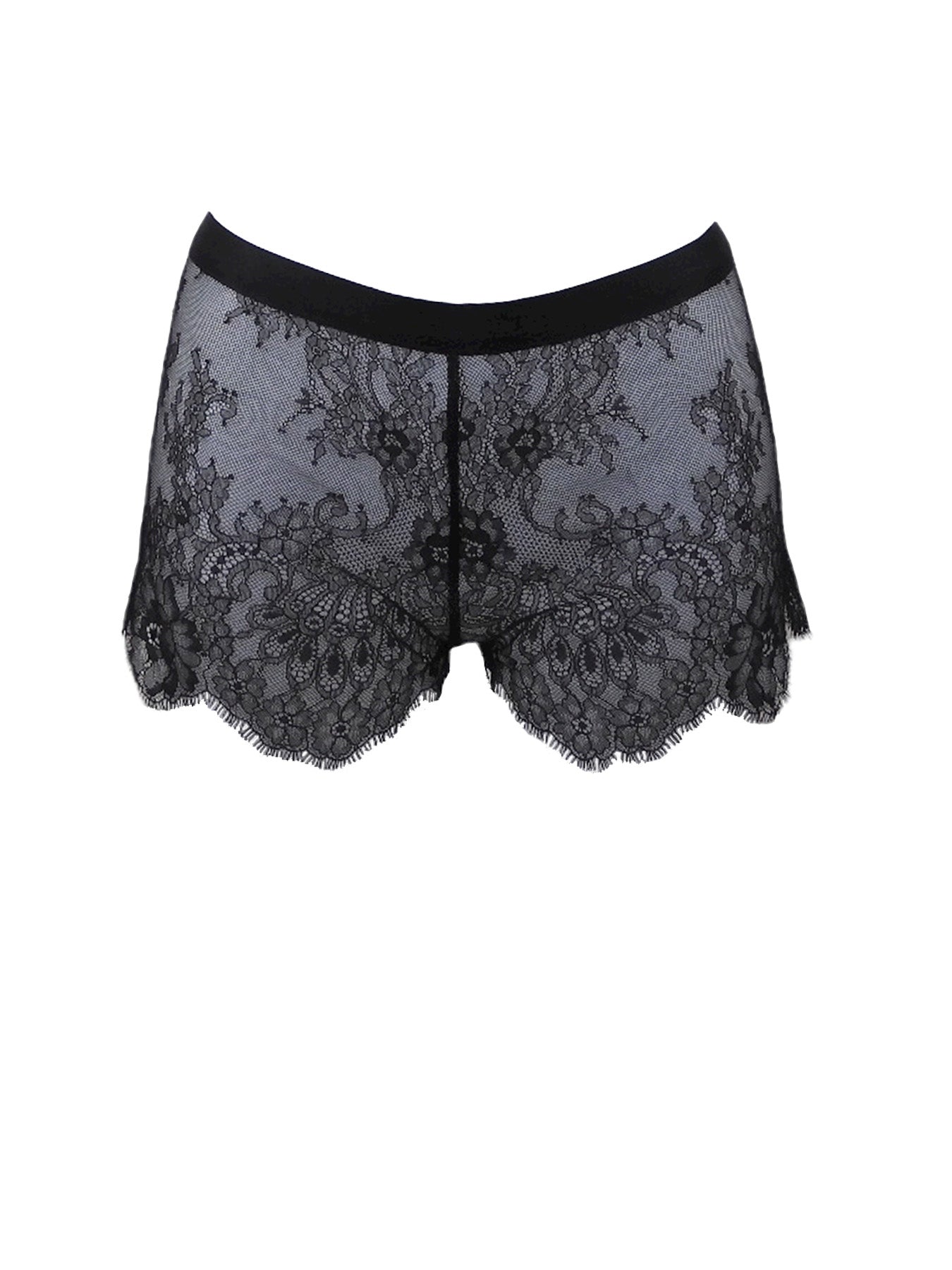 Durchsichtiger French Knicker aus schwarzer Spitze - fishbelly Lingerie handmade in Berlin