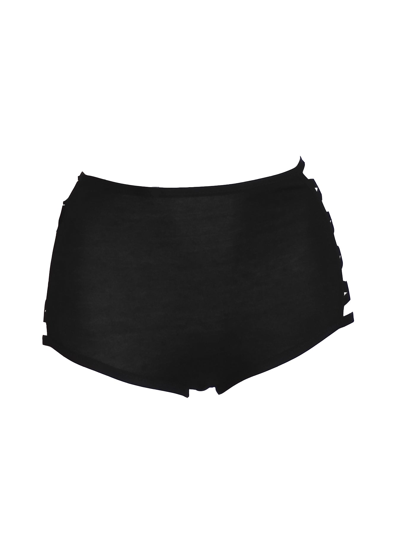 Schwarzer high waist Taillen-Slip seitlich geöffnet | fishbelly handmade Lingerie