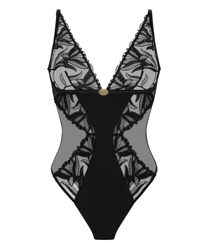 Schwarzer Stringbody Sweet Euphoria von Aubade - vordere Produktansicht