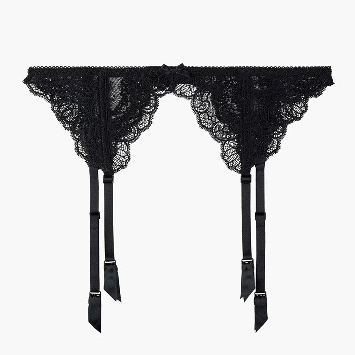 Schwarzer Strumpfhalter aus der Dessous-Serie "Dans des Sens" von Aubade Paris - Produktansicht