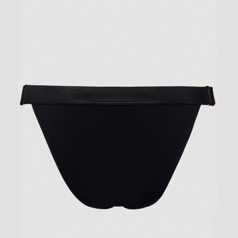 Schwarzer Bikini Tanga-Slip  "Cache Coeur" von Marlies Dekkers - Rückansicht