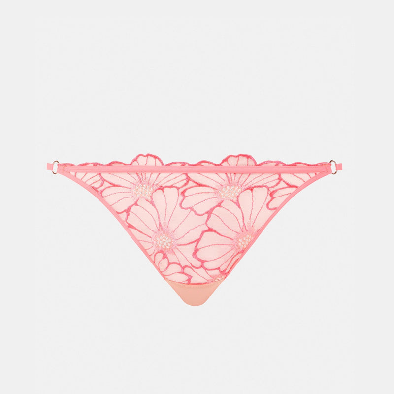 G-String aus Blumen-Stickerei von Chantelle Pulp aus der Dessous-Serie Lush in Farbe Bubblegum (orange-pink) - Produktansicht