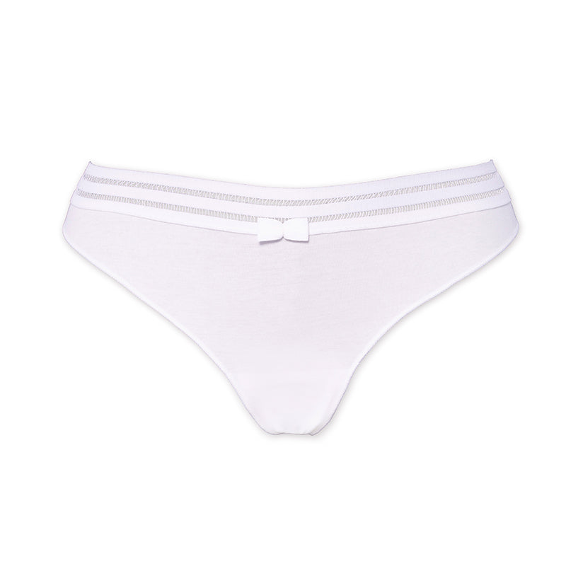 Weißer String aus Baumwolle von Huit8 Lingerie aus der Kollektion Sweet Coton - Produktansicht