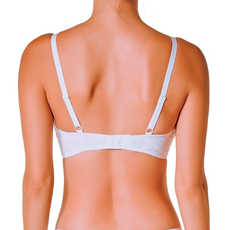 Weißes Bralette ohne Bügel von Huit8 Lingerie aus der Kollektion Sweet Coton - Rückansicht