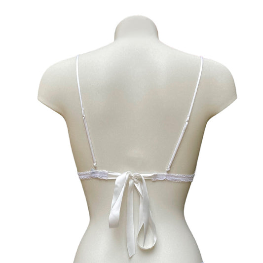 Peonie Triangel BH von fishbelly lingerie handmade in Berlin  - Rückansicht