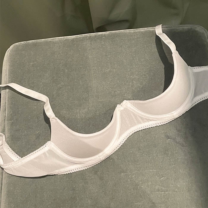 Weiße BH-Hebe mit 1/4 Cup  | fishbelly handmade Lingerie in Berlin