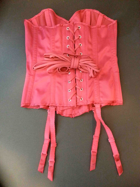 Romy - Satin lace-up corset