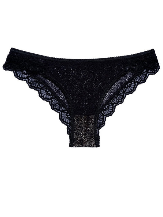 Slip Fabienne Underprotection aus schwarzer Spitze